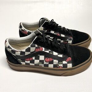 Vans Old School cherry checker sneakers size 6.5
